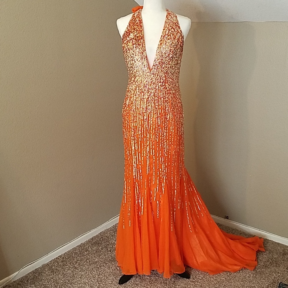 Terrani silk Prom pageant evening gown